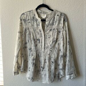 Anthropologie Maeve shear swing top sz 6